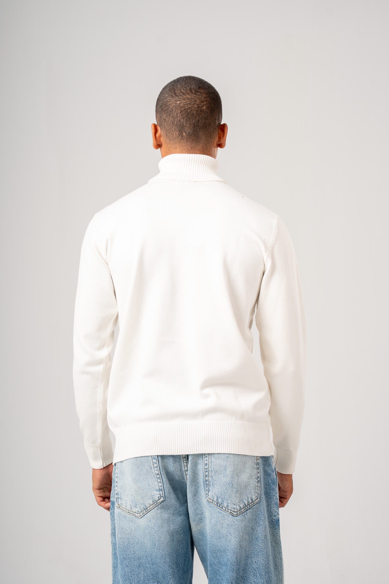 Off White Turtle Neck Pullover